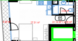 Daire 35.4 m² Daire - Lech ve Maria Kachinsky, Batumi, Gürcistan