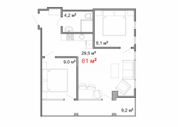 Daire 61 m² Daire - Luki Asatiani, Batumi, Gürcistan