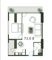 Daire 3-oda 73 m² - Şerif Khimshiashvili, Batumi