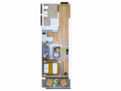 Daire 1-oda 33.5 m² - Şerif Khimshiashvili, Batumi