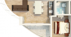 Daire 2-oda 57.9 m² - Mezgvarta, Chakvi