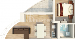 Daire 2-oda 57.9 m² - Mezgvarta, Chakvi