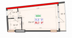 Daire 1-oda 34.8 m² - Lech ve Maria Kachinsky, Batumi