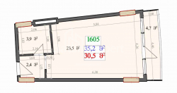 Daire 1-oda 35.2 m² - Lech ve Maria Kachinsky, Batumi