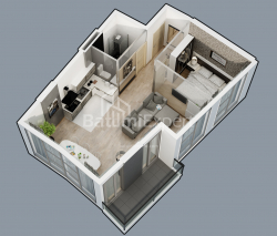 Daire 1-oda 55.8 m² - Lech ve Maria Kachinsky, Batumi