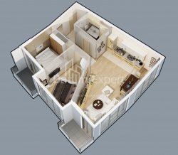 Emlak inşaat halinde 2-oda 55.8 m² - Lech ve Maria Kachinsky, Batumi
