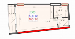 Emlak inşaat halinde 1-oda 34.8 m² - Lech ve Maria Kachinsky, Batumi