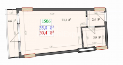 Emlak inşaat halinde 1-oda 35 m² - Lech ve Maria Kachinsky, Batumi
