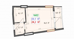 Emlak inşaat halinde 1-oda 28.1 m² - Lech ve Maria Kachinsky, Batumi