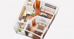 Daire 2-oda 59.4 m² - Kahramanlar Sokağı, Batumi