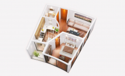 Daire 1-oda 43.2 m² - Kahramanlar Sokağı, Batumi
