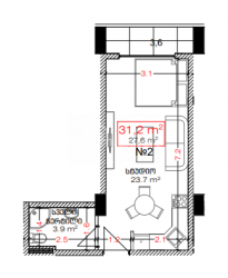 Emlak inşaat halinde 31.2 m² Daire - Lech ve Maria Kachinsky, Batumi, Gürcistan