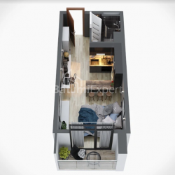 Emlak inşaat halinde 26.7 m² Daire - Lech ve Maria Kachinsky, Batumi, Gürcistan