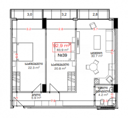 Emlak inşaat halinde 92.9 m² Daire - Lech ve Maria Kachinsky, Batumi, Gürcistan