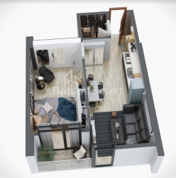 Emlak inşaat halinde 43.2 m² Daire - Lech ve Maria Kachinsky, Batumi, Gürcistan