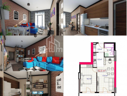 Daire 2-oda 51 m² - Yurievskaya, Batumi