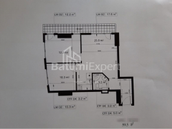 Daire 59.5 m² Daire - Şerif Khimshiashvili, Batumi, Gürcistan