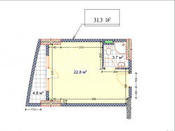 Daire 1-oda 31.3 m² - Şerif Khimshiashvili, Batumi