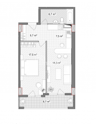 Daire 60.4 m² Daire - Vakhtang Gorgasali, Batumi, Gürcistan