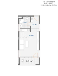 Daire 1-oda 34.2 m² - Haydara Abashidze, Batumi